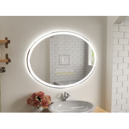 Овальное зеркало в ванну с подсветкой Ардо 70х40 см